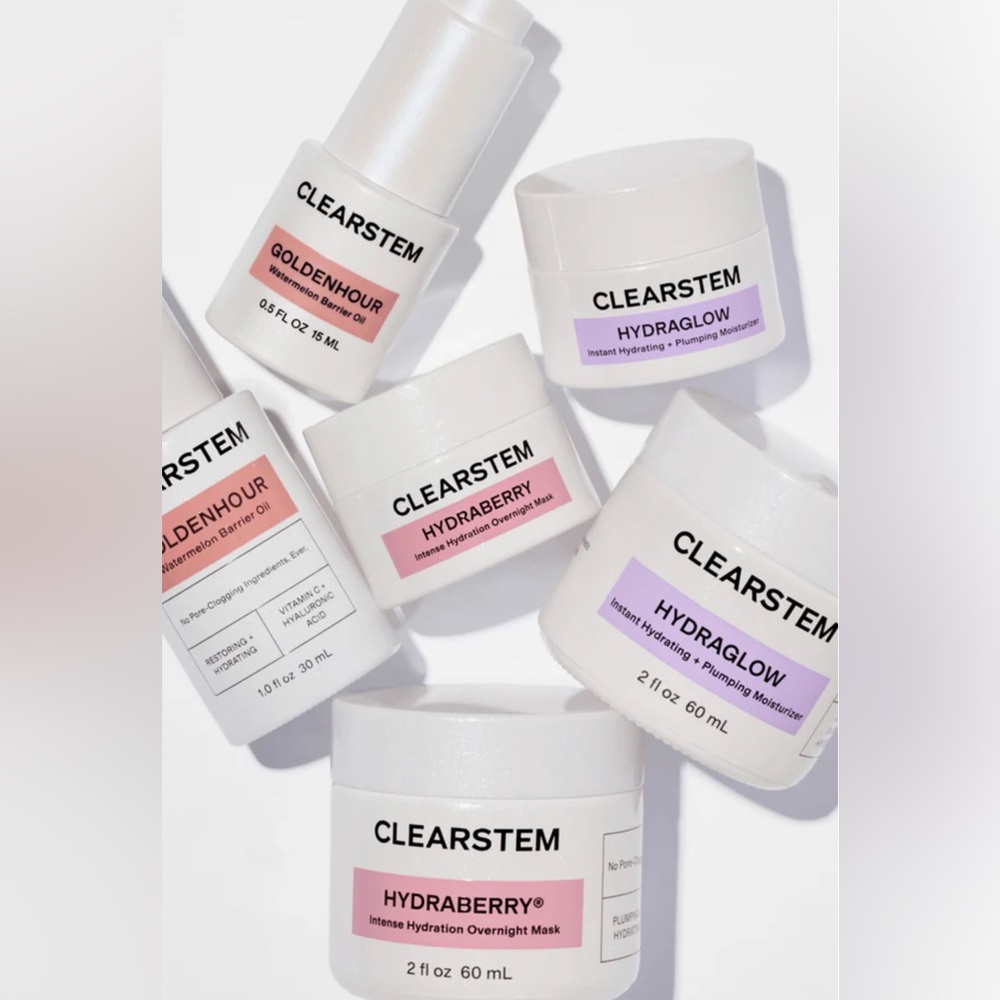 CLEARSTEM Hydration Hero Regular size + Minis
Travel Size Moisture Trio set of 6